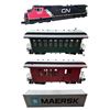 Image 1 : Group of Various Trains - CN, Maersk, Etc.