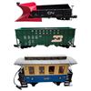 Image 1 : 3 Assorted G Scale Cars: CN Snow Plow, Woodchip Hopper & LGB Coach
