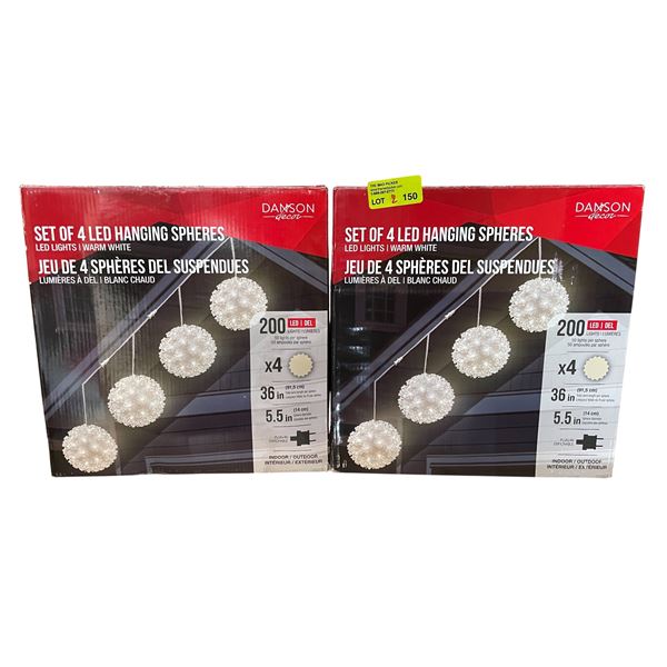 Group of New Set of 4 LED Hanging Lights