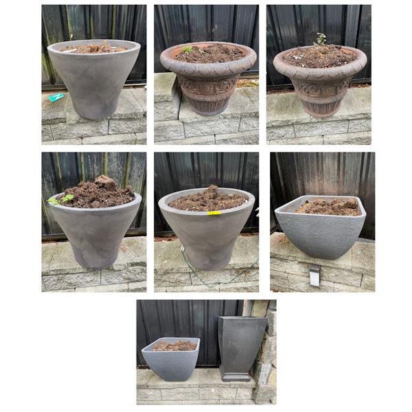 Group of 8 Pots