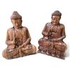 Image 1 : Group of 2 Wooden Buddha Statues