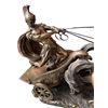 Image 2 : Bronze-Finish Roman Gladiator Driving Two-Horse Chariot Figural Table Sculpture
