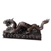 Image 2 : Assorted Decor: Ram Bookends, Hippo Figure, Carved Horn, Sand Timer, Bear Bookends & Dragon Plaque