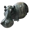 Image 3 : Assorted Decor: Ram Bookends, Hippo Figure, Carved Horn, Sand Timer, Bear Bookends & Dragon Plaque