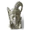 Image 1 : Hand-Carved Soapstone Indigenous Warrior Bust Sculpture