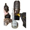 Image 2 : Assorted Table Sculptures (Buddha Bust, Eagle, Cranes & Glass Decor)