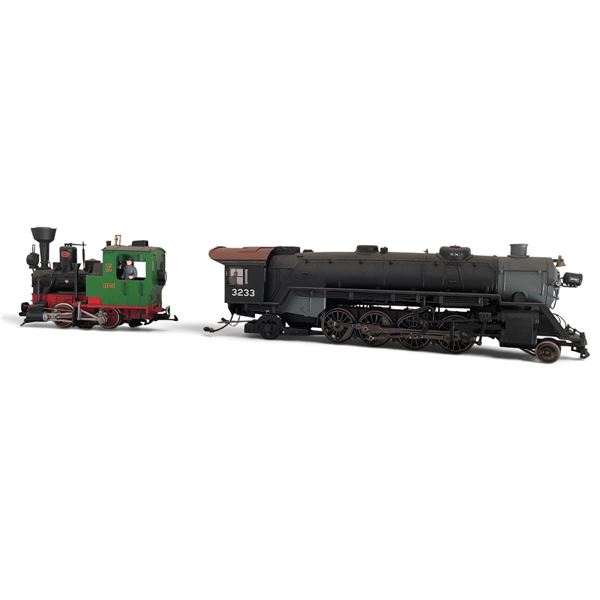 G Scale Great Northern 2-8-2 Mikado Steam Locomotive #3233 & LGB 0-4-0T Tank Engine #2 (Bidder Resp