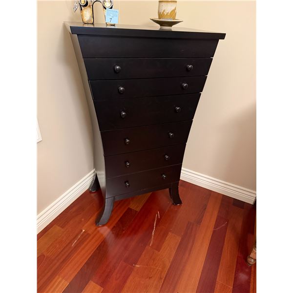 Drawered stand 25 inches wide 14 48 1/2 inches tall