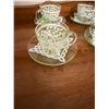 Image 3 : vintage green glass demitasse cup and saucer set