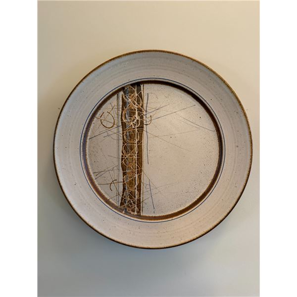 Pottery wall hanging 18 inches signed