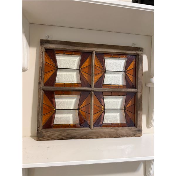 Stained glass window 22 1/2" x 20" inches