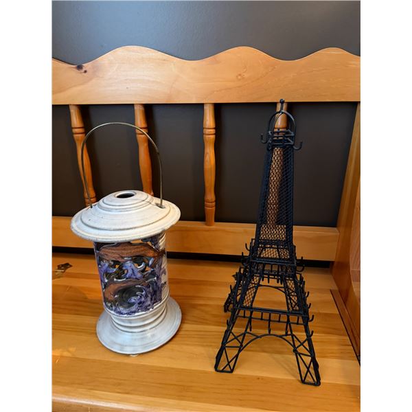 Pottery candle, decor, and jewelry hanger