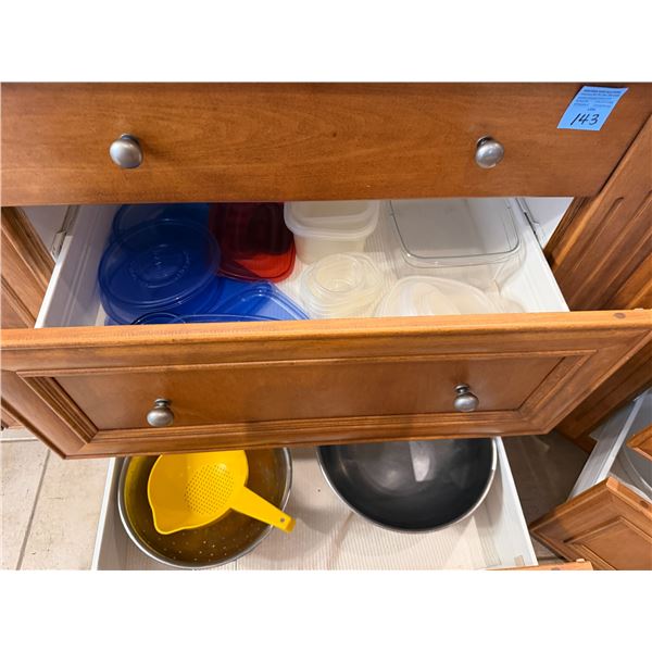 Reusable containers, temporary strainer mixing bowl