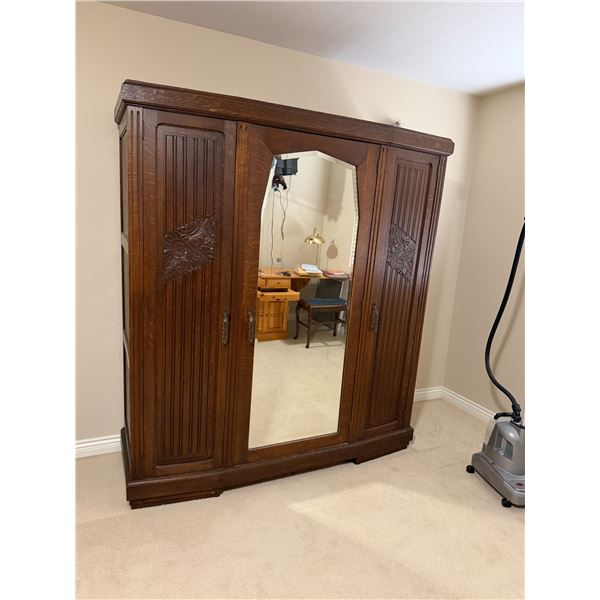Antique Wardrobe 66 inches long 21 1/2 inches wide 75 inches tall