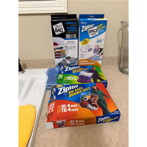 Ziploc and space-saving bags