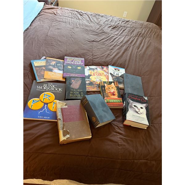 Assorted books Cat and other