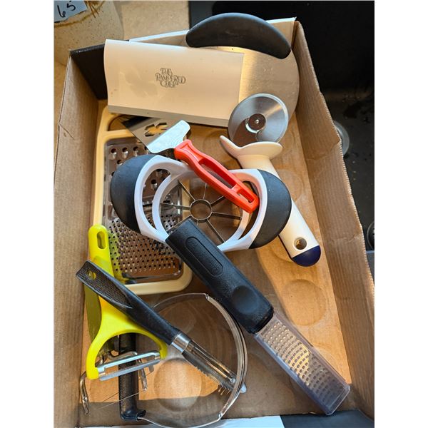 Assorted kitchen items, pampered chef, and other