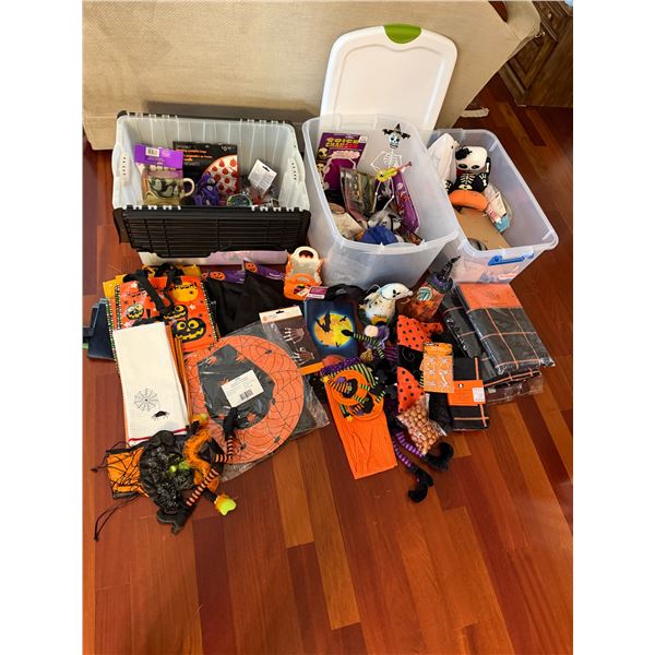 A lot of of Halloween decor and bins
