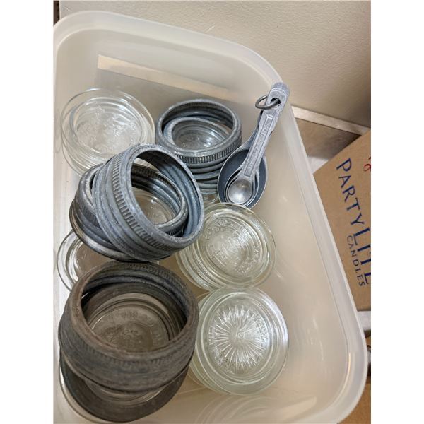 Glass canning jar lids