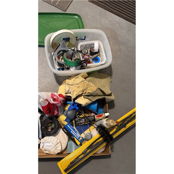 Automotive and garage related and tapes and scissors, etc.
