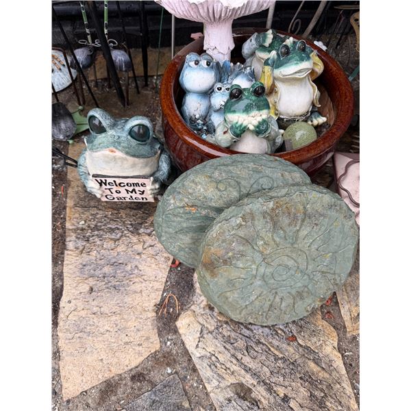 Gardening, frogs, and lily pads