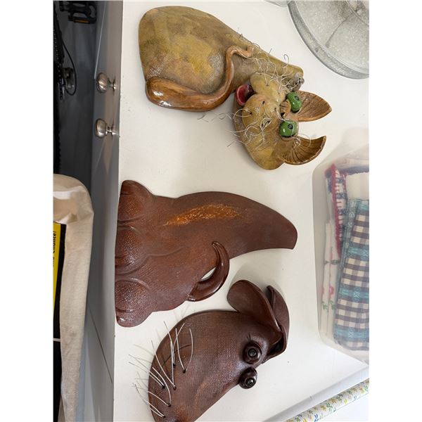 Dog and cat pottery outdoor decor