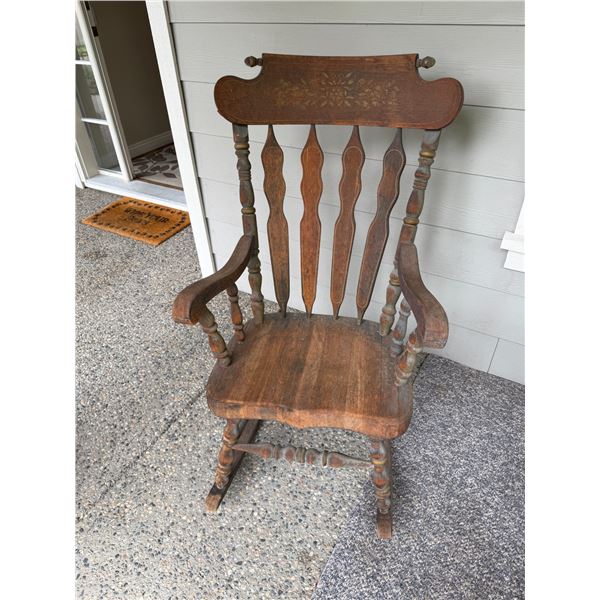 Wooden rocking chair