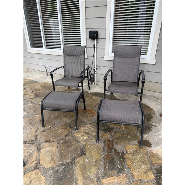 Patio chairs with Ottomans