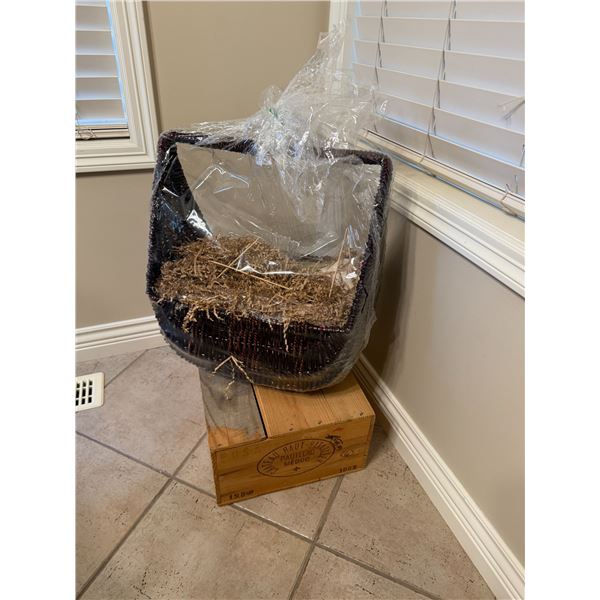 Wood crate and basket