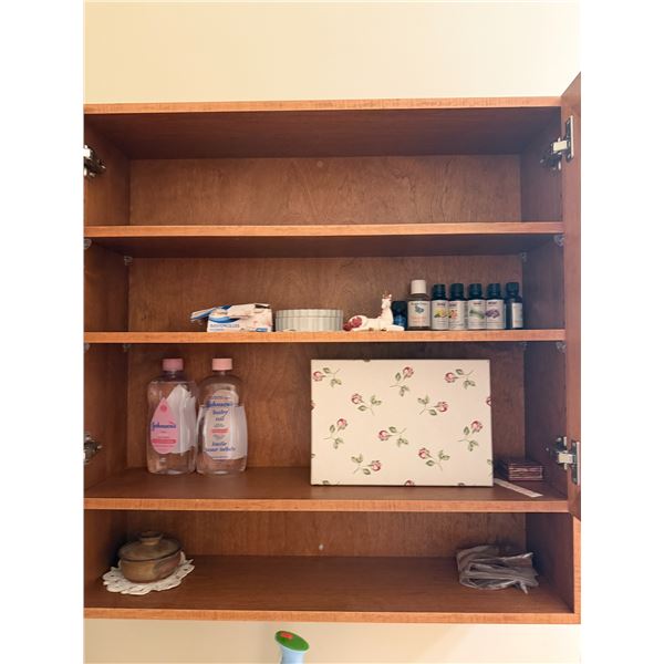 Contents on shelves
