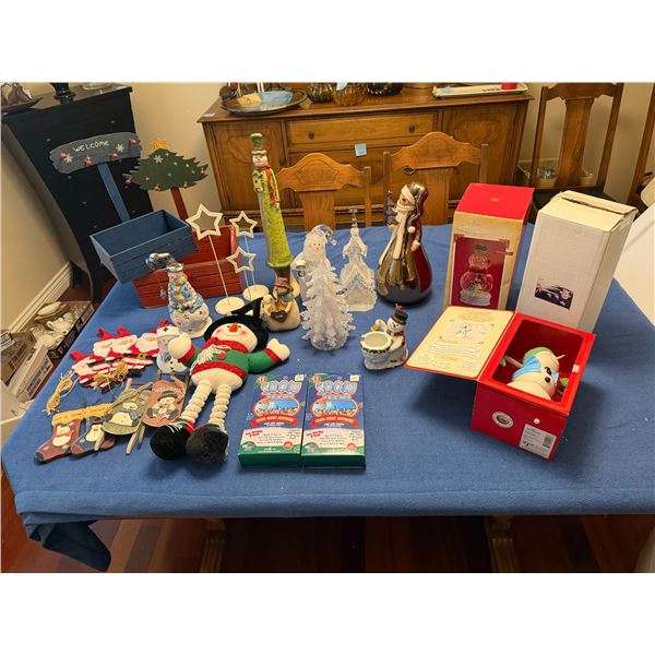 Christmas decor and snow powder