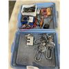 Image 1 : TRAY OF HARDENED PADLOCKS, AND TRAY OF ASSORTED ROUTER BITS, TESTER ETC
