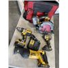 Image 1 : DEWALT 20V CORDLESS TOOL SET WITH CURCULAS SAW, SAWS ALL, IMPACT DRILL AND DRILL DRIVER, WITH 4 BATT