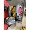 Image 2 : DEWALT 20V CORDLESS TOOL SET WITH CURCULAS SAW, SAWS ALL, IMPACT DRILL AND DRILL DRIVER, WITH 4 BATT