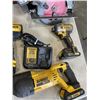Image 4 : DEWALT 20V CORDLESS TOOL SET WITH CURCULAS SAW, SAWS ALL, IMPACT DRILL AND DRILL DRIVER, WITH 4 BATT
