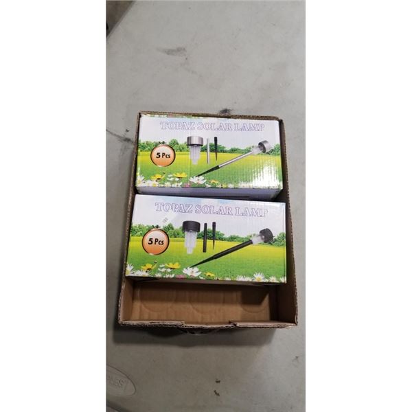 2 NEW 5 PACKS OF SOLAR LAMPS