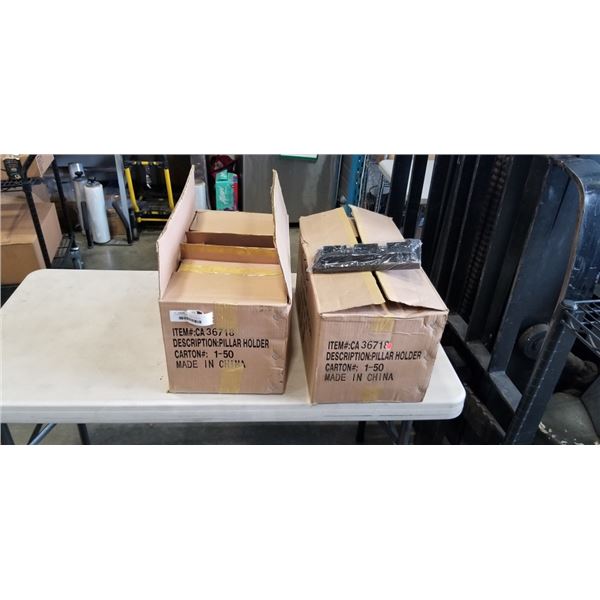 2 CASES OF 3-SPOT CANDLE / PILLAR HOLDERS