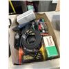 Image 6 : 2 BOXES OF ASSORTED ELECTRONICS, TRIPOD, NETWORK COMPONENTS ETC