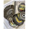 Image 3 : CRATE OF NEW GRINDING DISCS, WIRE WHEELS ETC
