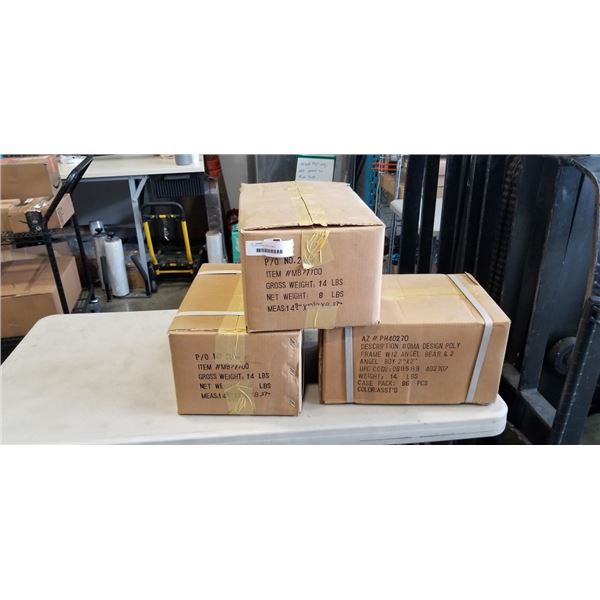 3 CASES OF PICTURE FRAMES