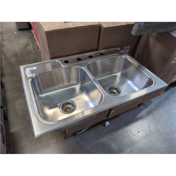 STAINLESS DOUBLE SINK