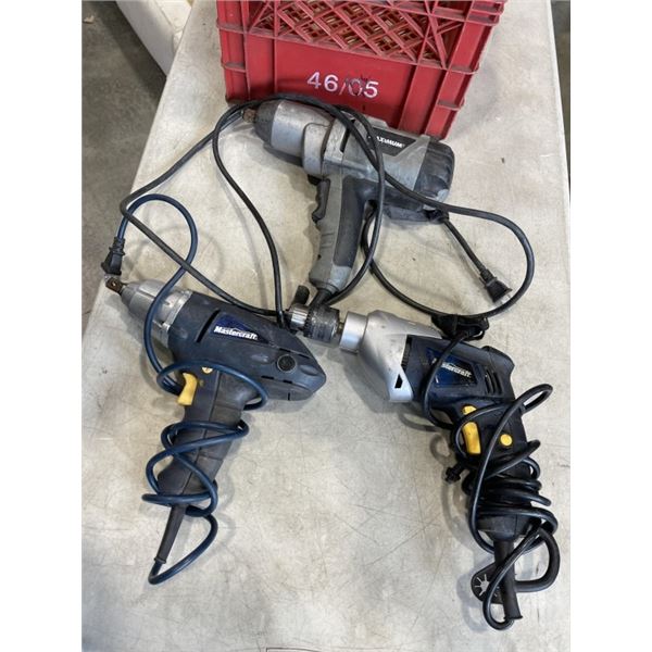 3 HEAVY DUTY DRILL / IMPACT WRENCHES