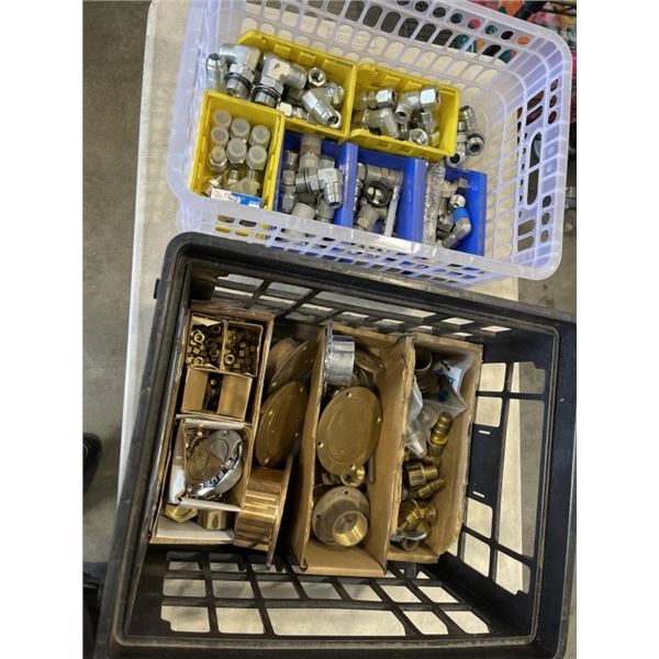 2 LARGE CRATES FULL OF UNUSED PIPE FITTINGS