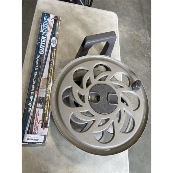 SUN CAST HOSE REEL AND GUTTER FLUSHER