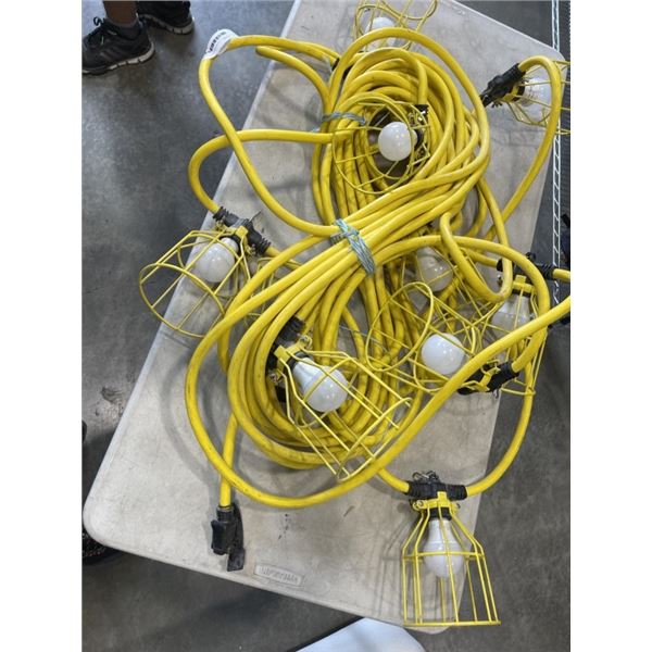 WORKING 100FT CONSTRUCTION ROPE LIGHT, HEAVY GUAGE WITH BULBS