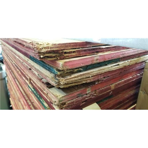 10 SHEETS OF 46" X 46" PLYWOOD