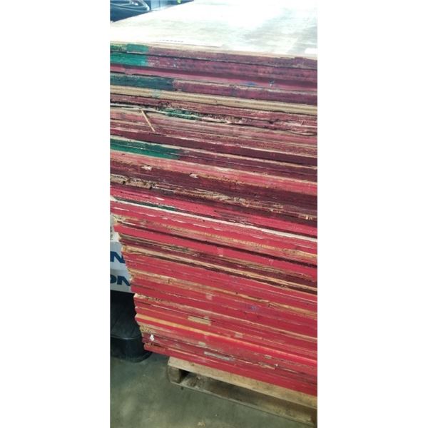 10 SHEETS OF 46" X 46" PLYWOOD