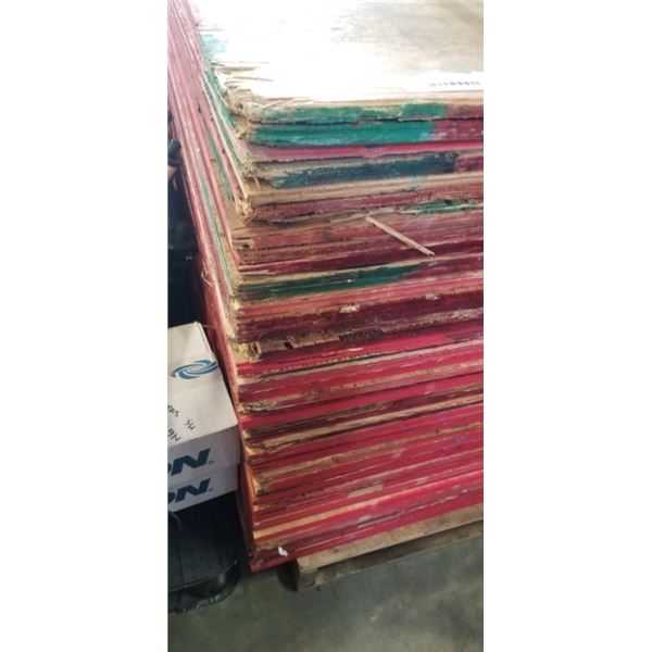 10 SHEETS OF 46" X 46" PLYWOOD