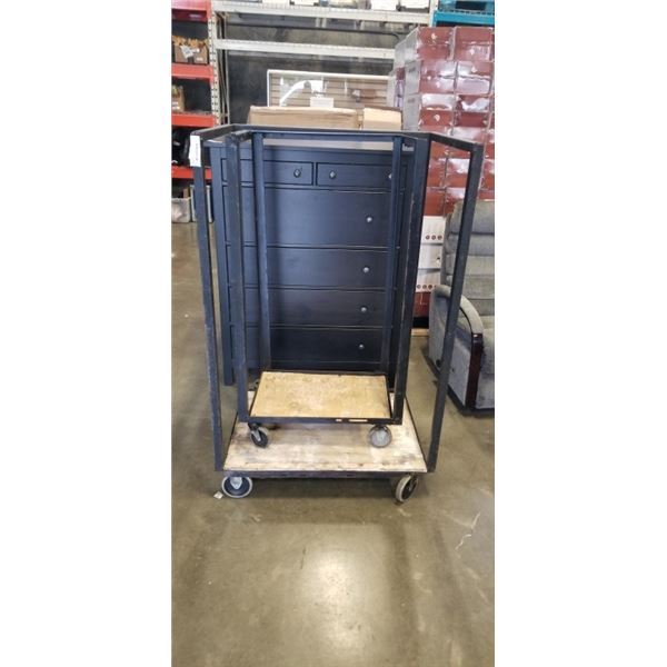 2 ROLLING CRATE RACKS