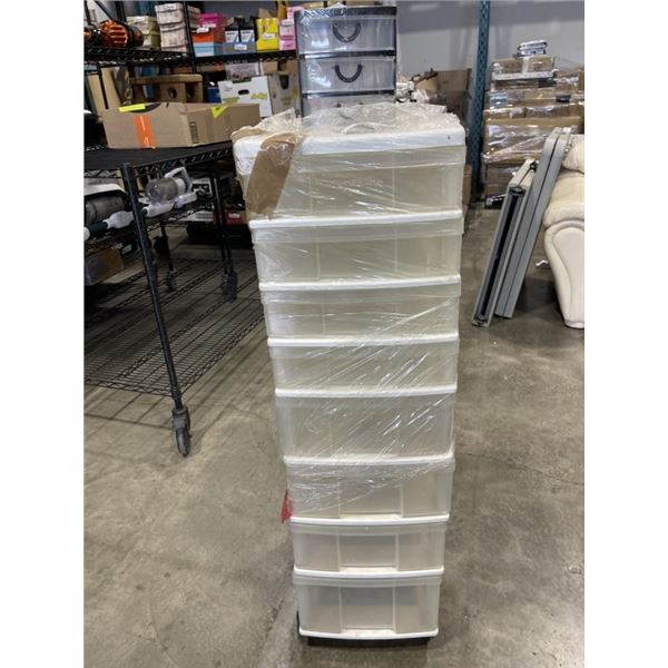 ROLLING 8 DRAWER PLASTIC ORGANIZER AND SMALL ORGANIZER